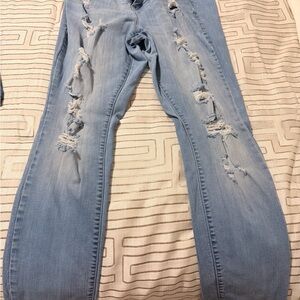 Torrid Light Blue Distressed Skinny Jeans
